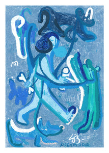 Plagát Blue Lady by Stine Belden Røed