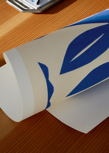Plagát Blue Paper Cut by Anne Laval