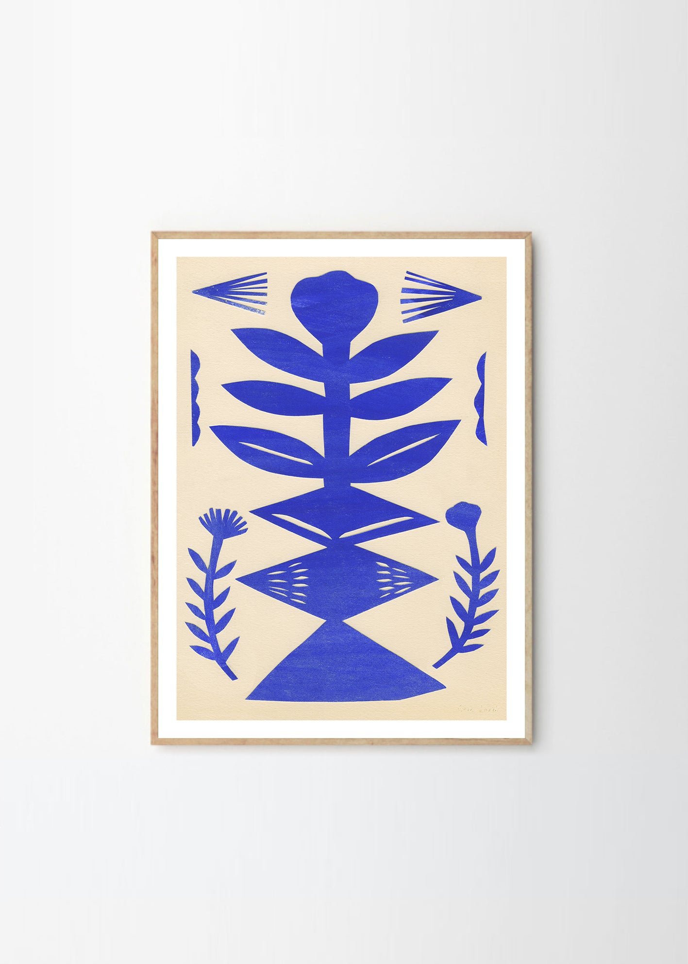 Plagát Blue Paper Cut by Anne Laval