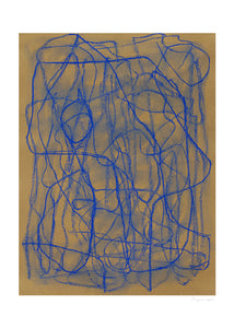 Plagát Blue Doodle by Berit Mogensen Lopez