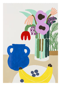 Plagát Blueberries and Banana by Carissa Potter