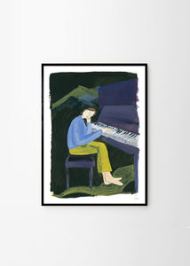 Plagát Hania at the Piano by Clara Schicketanz