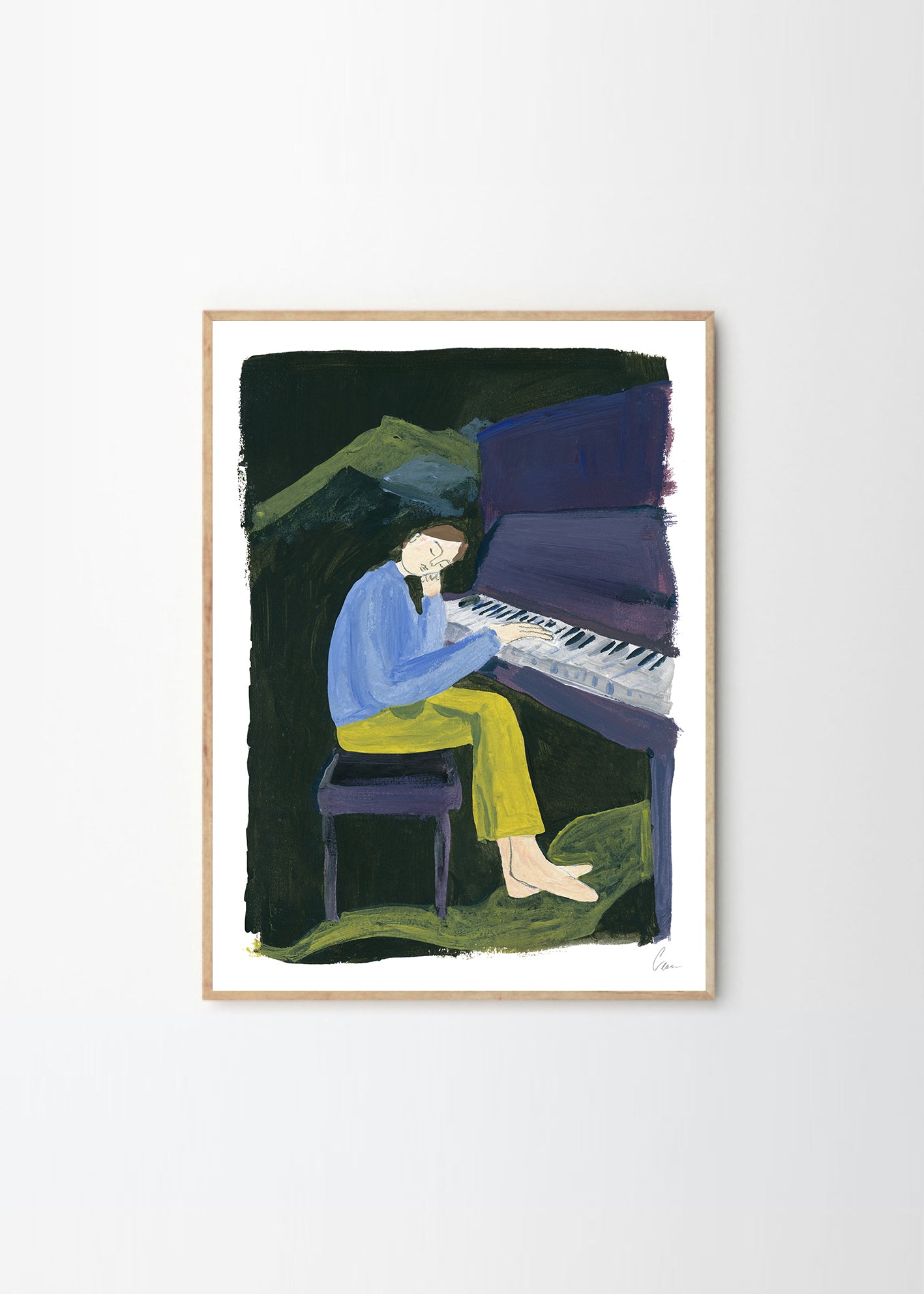 Plagát Hania at the Piano by Clara Schicketanz