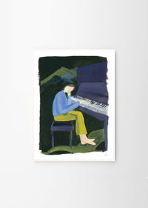Plagát Hania at the Piano by Clara Schicketanz