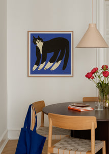 Plagát Cat in Blue by Enikő Katalin Eged