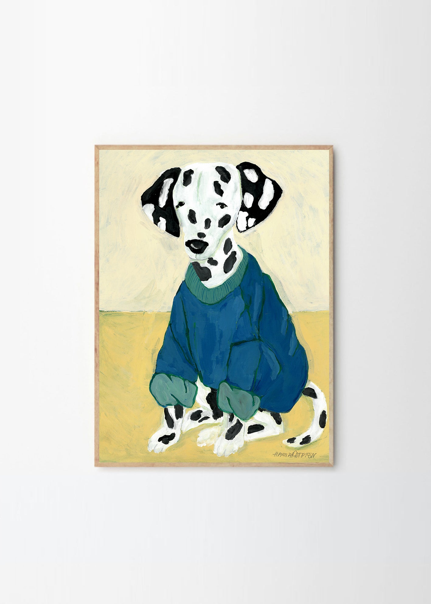 Plagát Dalmatian in Sweatshirt by Hanna Peterson