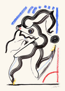 Plagát Blue Lady by Stine Belden Røed