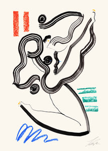 Plagát Blue Lady by Stine Belden Røed
