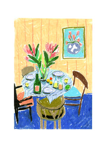 Plagát Pastel Table by Laura Page