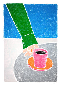 Plagát Café en Terrasse by Léa Coubray