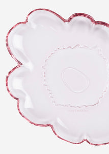 Sklenený tanier Unikko 20cm ružový