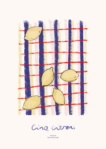 Plagát Cinq Citrons by Nynne Rosenvinge