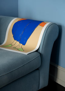 Plagát Lying Down in Blue and Red by Rosie McGuinness