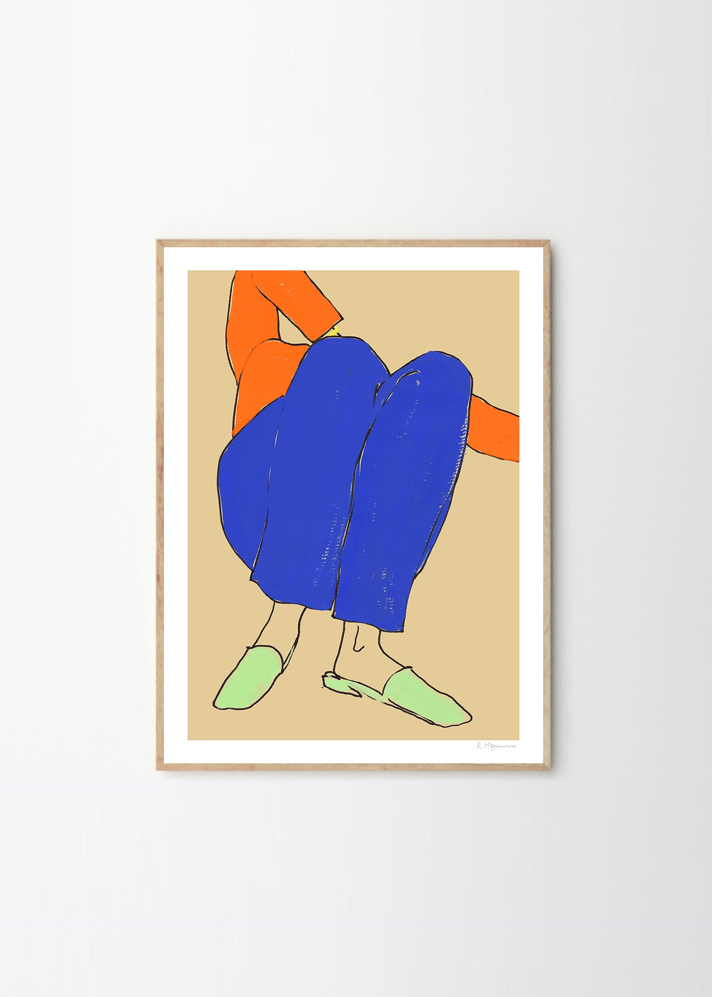 Plagát Lying Down in Blue and Red by Rosie McGuinness