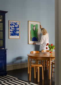 Plagát Sitting in Green and Blue by Rosie McGuinness