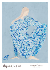 Plagát Blue Lady by Stine Belden Røed
