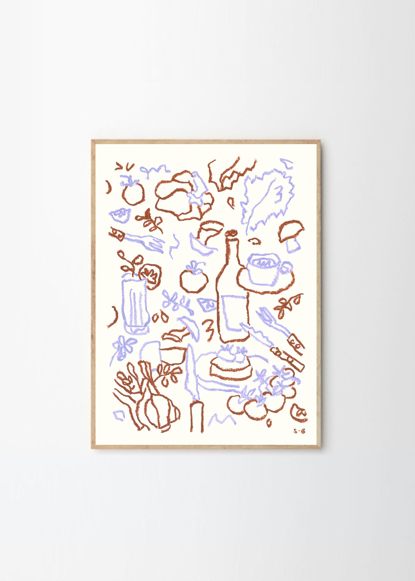 Plagát Blue Lady by Stine Belden Røed