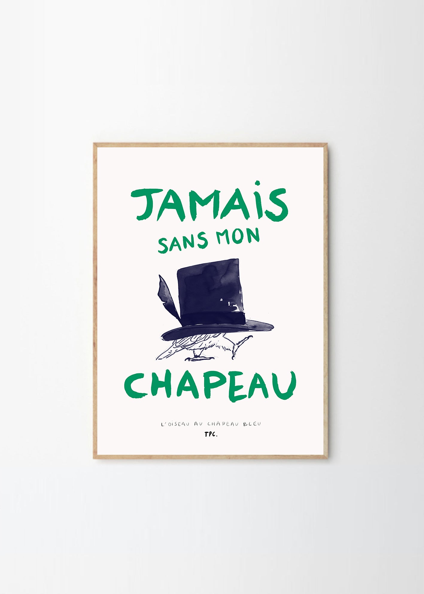 Plagát L'Oiseau au Chapeau Bleu by Another Art Project