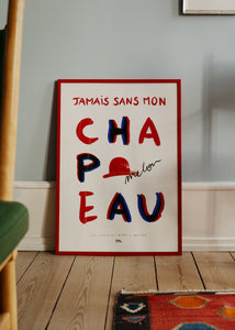 Plagát Le Chapeau Rond et Rouge by Another Art Project