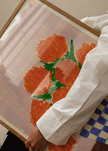 Plagát Orange Flowers by Carla Llanos