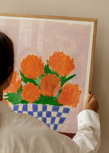 Plagát Orange Flowers by Carla Llanos