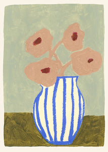Plagát Pink Flowers by Carla Llanos