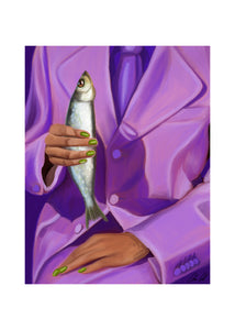 Plagát Eva and Her Fish Friend by Estelle Graf