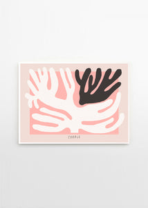 Plagát Black and White Coral by Madelen Möllard
