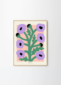 Plagát Purple Poppies by Madelen Möllard