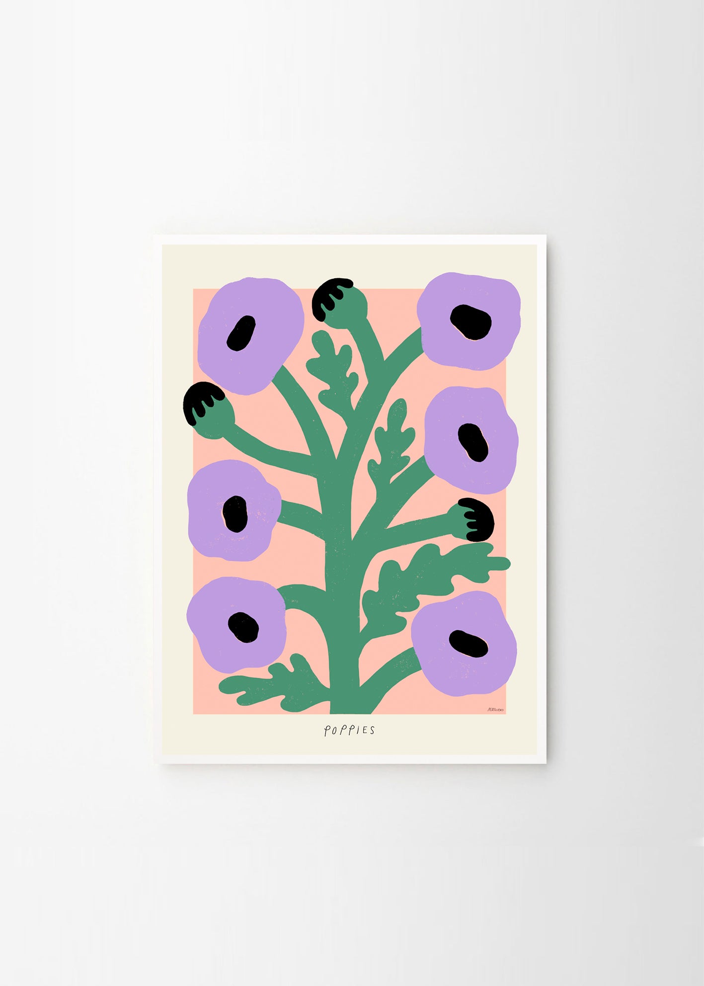 Plagát Purple Poppies by Madelen Möllard