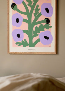 Plagát Purple Poppies by Madelen Möllard