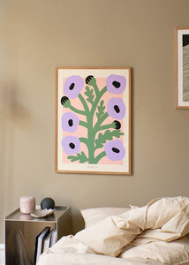 Plagát Purple Poppies by Madelen Möllard