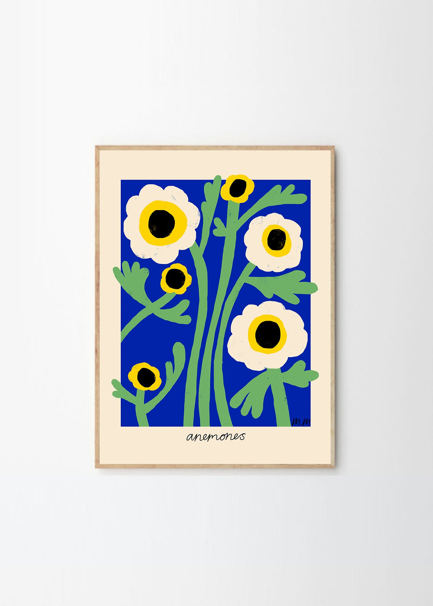 Plagát Yellow Anemones by Madelen Möllard