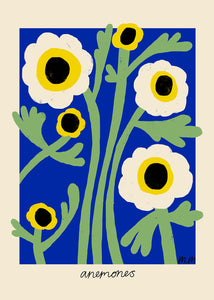 Plagát Yellow Anemones by Madelen Möllard
