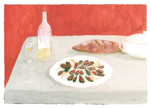 Plagát Bodegón con Mejillones by Marina García Fernández