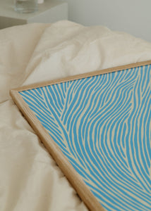 Plagát The Line - Blue by Rebecca Hein