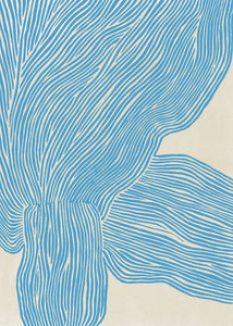 Plagát The Line - Blue by Rebecca Hein