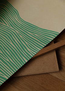 Plagát The Line - Green by Rebecca Hein