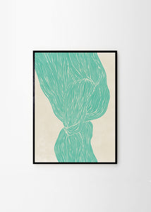 Plagát The Line - Green by Rebecca Hein