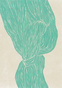Plagát The Line - Green by Rebecca Hein