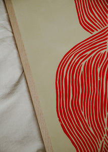 Plagát The Line - Red by Rebecca Hein