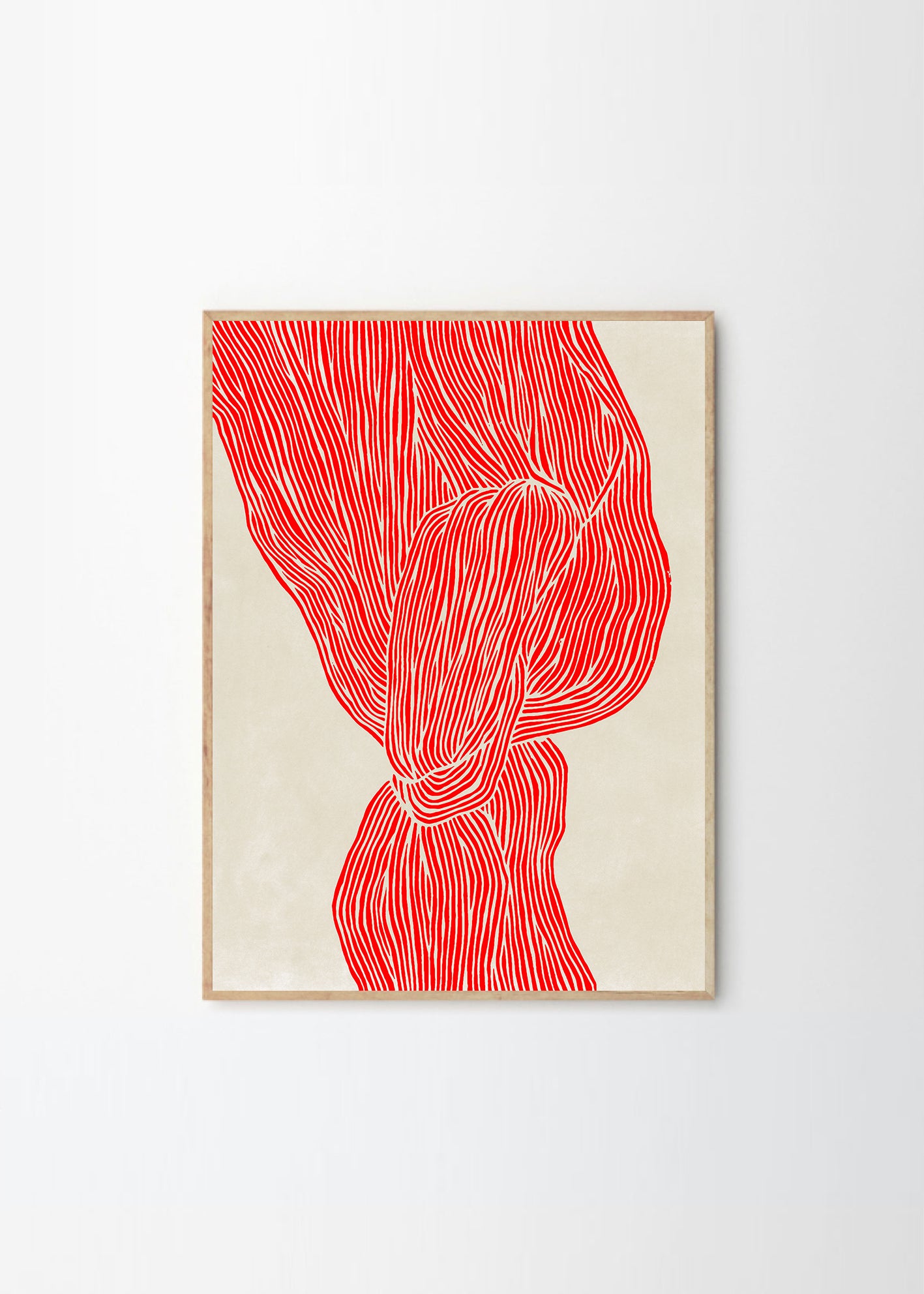 Plagát The Line - Red by Rebecca Hein