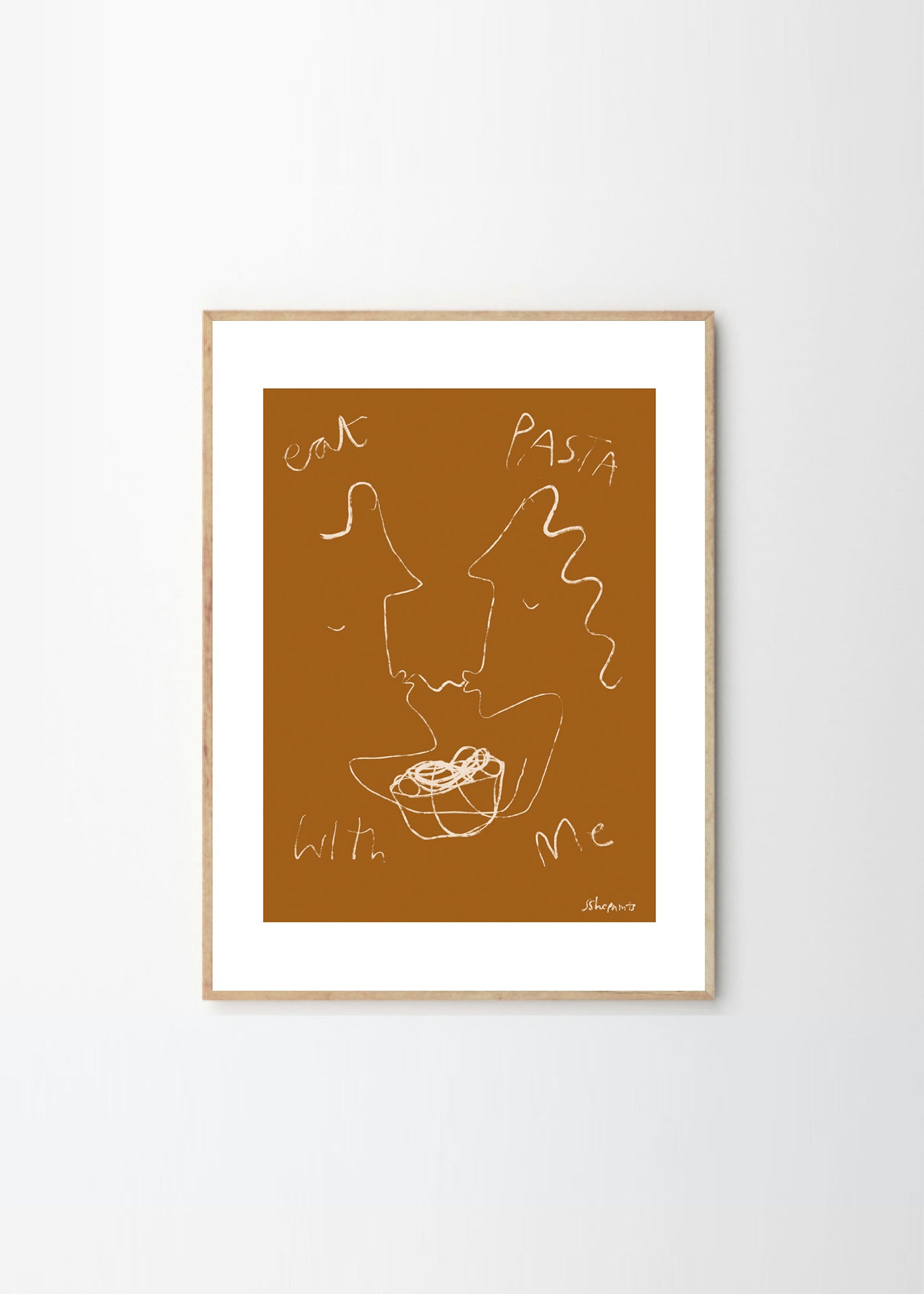 Plagát Eat Pasta by Ruby Hughes