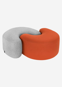 Zaoblený Puf Ü 60cm sivý