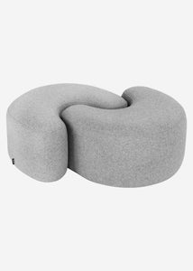 Zaoblený Puf Ü 60cm sivý