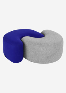 Zaoblený Puf Ü 60cm sivý